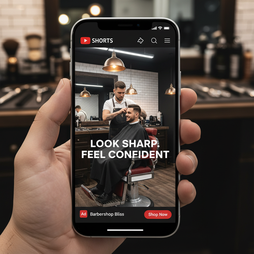 Barbershop YouTube Short Video Ad